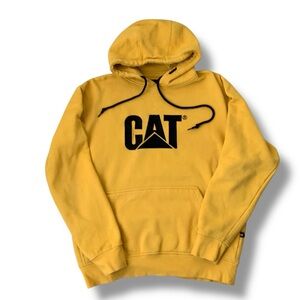 CAT W10646 Trademark Men’s Hooded Sweatshirt Tan Yellow Large